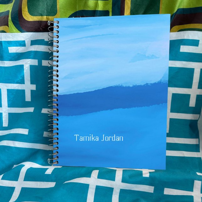 Carnet Tranquillité aquarelle bleue (Créateur téléchargé)