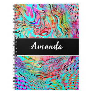 Carnet Tranquillité personnalisée Art Abstrait Fluide