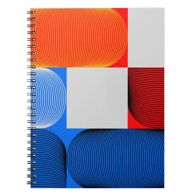 Carnet Transition géométrique : motif vintage abstrait. (Devant)