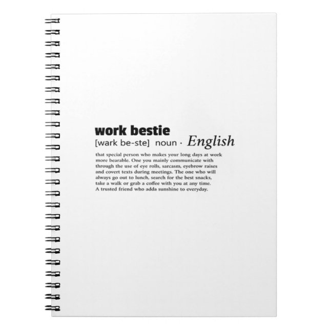 Carnet Travail Bestie Classic Chill (Devant)