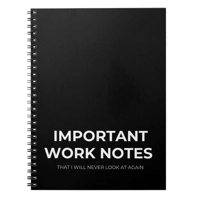 Carnet Travail Drôle Dire (Devant)