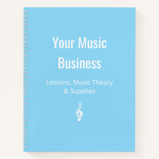 Carnet Treble Clef Musicien Musicien Business Pale Blue