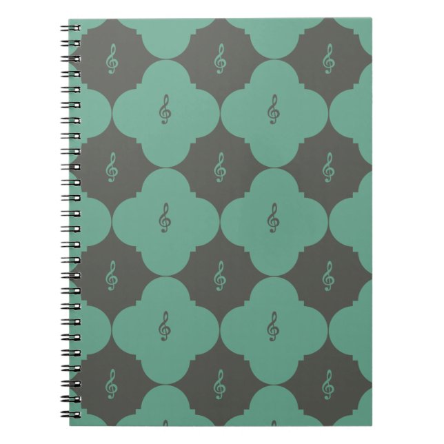 Carnet Treble Clef Quatrefoil Motif (Devant)