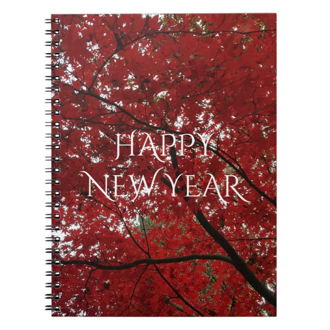 Carnet Tree Fall Season Red Brown Autumn Leaves (Devant)