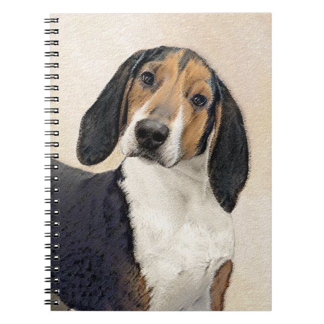 Carnet Treeing Walker Coonhound Peinture - Art original (Devant)