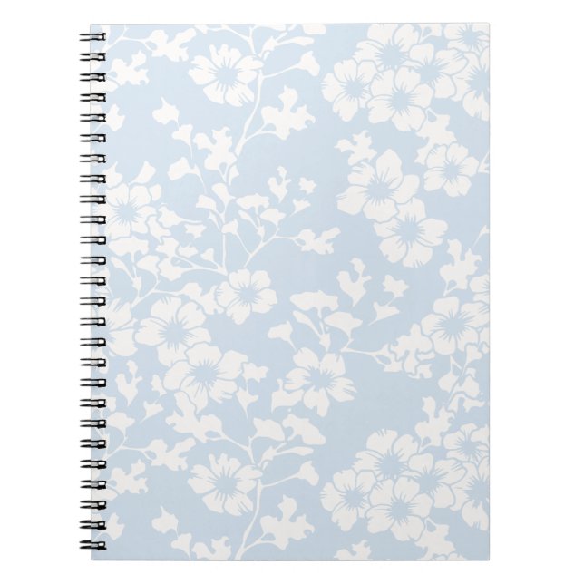 Carnet Trellis Floral - Bleu Poudre (Devant)