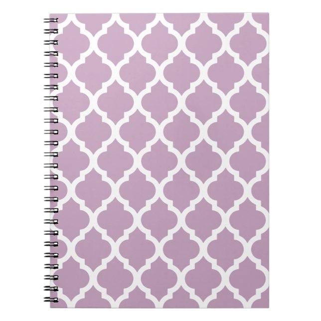 Carnet Trellis Marocain En Tile Rose Mauve (Devant)