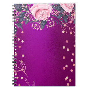Carnet Trending Metallal Floral Stationery Budget Girly