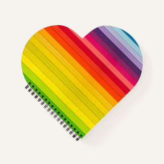 Carnet Trendy Bright colorful red orange blue yellow