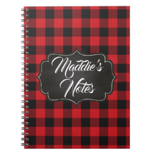 Carnet Trendy Buffalo Check Photo Personnalisé
