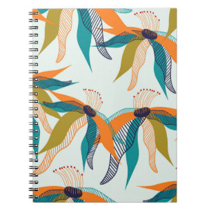 Carnet Trendy floral sans couture motif dessinée à la mai