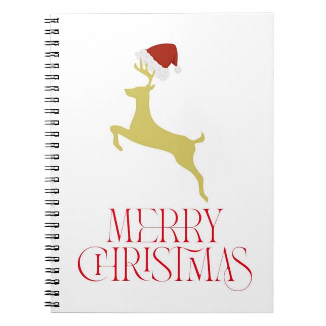 Carnet Trendy red Christmas print  (Devant)