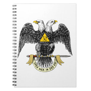 Carnet trente-deuxième Noir écossais Eagle de rite de deg