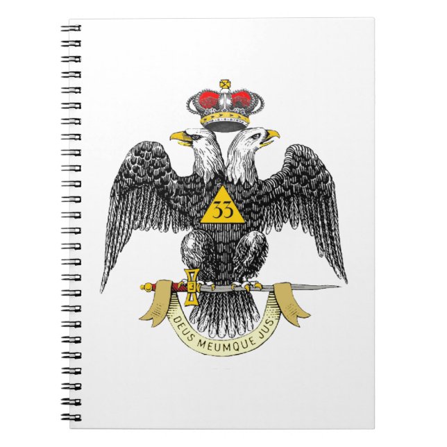 Carnet trente-troisième Noir écossais Eagle de rite de de (Devant)
