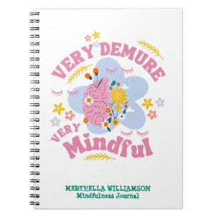 Carnet TRÈS DÉMOGRAPHIQUE TRÈS MINCE Mindfulness Florale