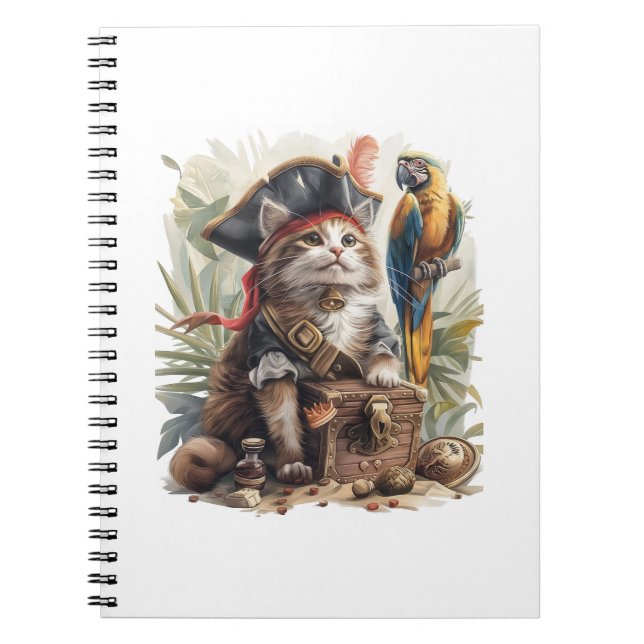 Carnet Trésor de chat pirate (Devant)
