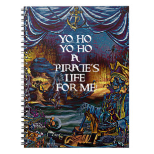 Carnet Trésor de squelette de pirate sous la mer de l'art