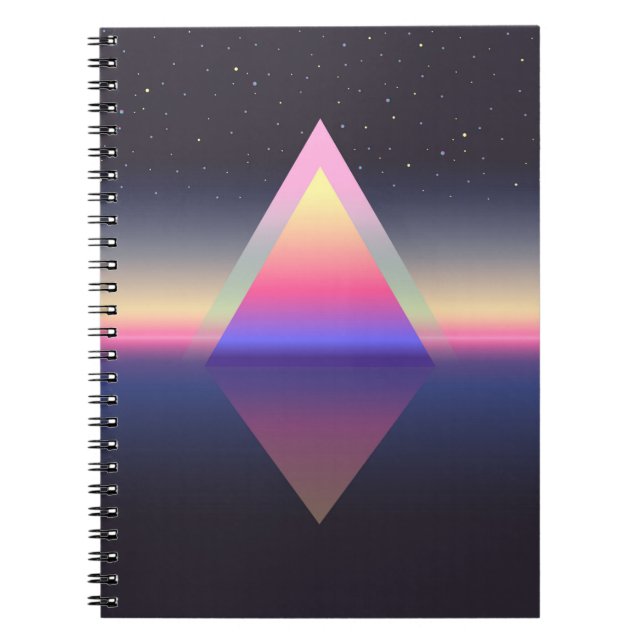 Carnet Triangle brillant. concept Ethereum. abs futuriste (Devant)
