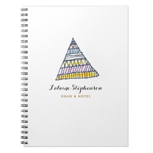 Carnet triangle dessiné à la main