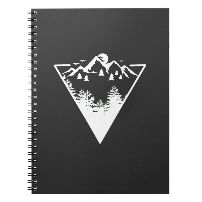 Carnet Triangle frame artwork with wilderness landscape (Devant)