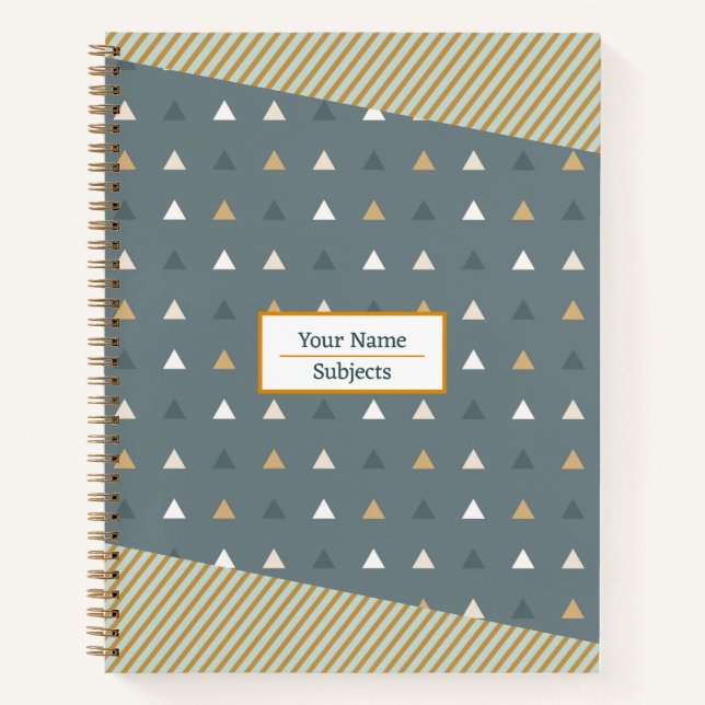 Carnet triangle motif Abstrait (Devant)
