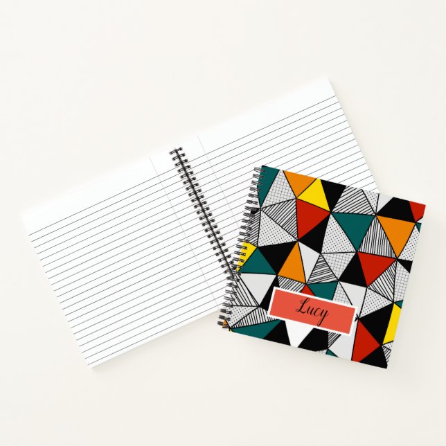 Carnet triangles colorés motif géométrique (Intérieur)