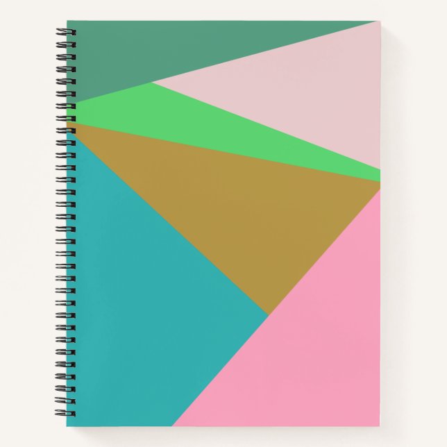 Carnet Triangles de blocs de couleurs de géométrie Abstra (Devant)