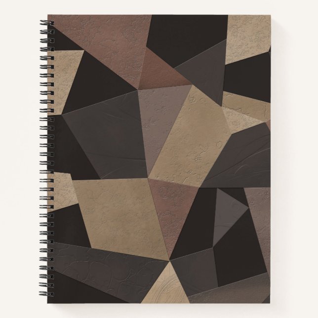 Carnet Triangles polygonaux géométriques imprimés couleur (Devant)