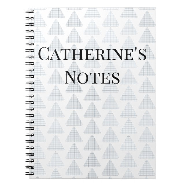 Carnet Triangles Tartan Bleu (Devant)
