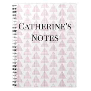 Carnet Triangles Tartan Rose