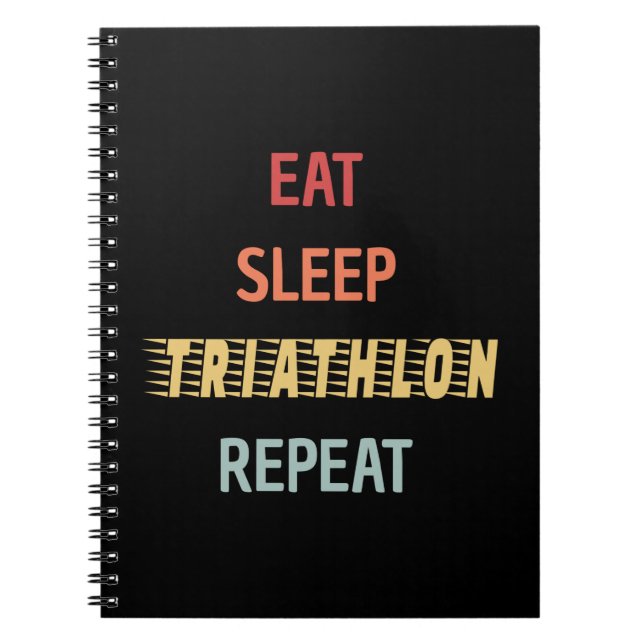 Carnet Triathlon - Manger Dormir Triathlon Répéter (Devant)