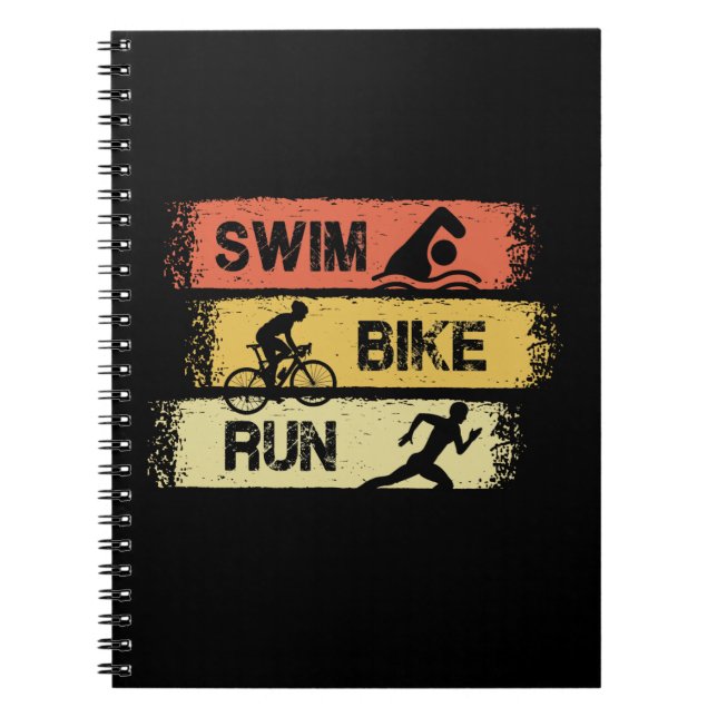 Carnet Triathlon - Swim Bike Run (Devant)