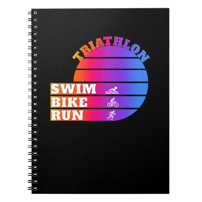 Carnet Triathlon Swim, vélo, courir (Devant)