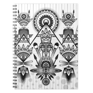 Carnet Tribal autochtone Abstrait
