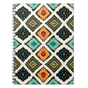 Carnet Tribal ethnique sans couture motif rayé dans aztec