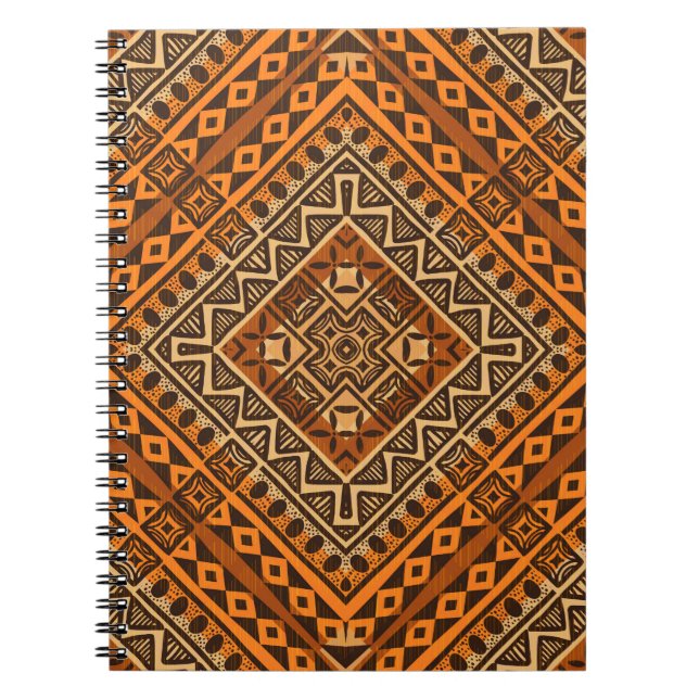 Carnet Tribal ethnique textile motif style africain (Devant)