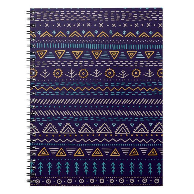 Carnet Tribal Hand-Drag : Ethnic Seamless Motif (Devant)