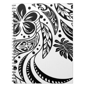 Carnet Tribal Noir Et Blanc Polynésien