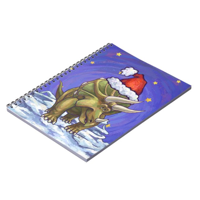 Carnet Tricératops Noël (Côté gauche)