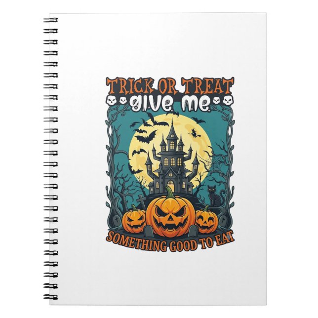 Carnet Trick Or Treat Halloween Maison Hantée Citrouilles (Devant)