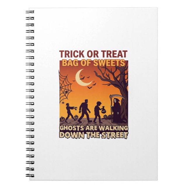 Carnet Trick Or Treat Halloween Zombies Grim Reaper Citro (Devant)