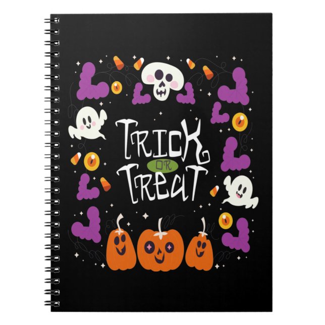 Carnet Trick Ou Traiter Les Cadeaux Citrouilles D'Hallowe (Devant)