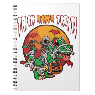 Carnet Trick Rawr Treat Dinosaure effrayant d'Halloween