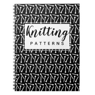 Carnet Tricot Aiguilles Fer et artisanat Motif foncé