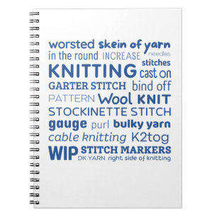 Carnet tricot - Collage de mots de Knitter