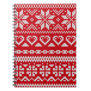 Carnet Tricot sans couture motif Norvège pull de fête d