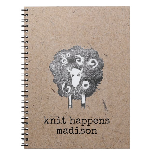 Carnet Tricot sur mesure personnalisé (Devant)