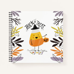 Carnet Tricoter ou traiter l'Halloween du maïs bonbon   C