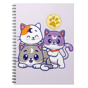 Carnet Trio adorable - Trois chats mignons