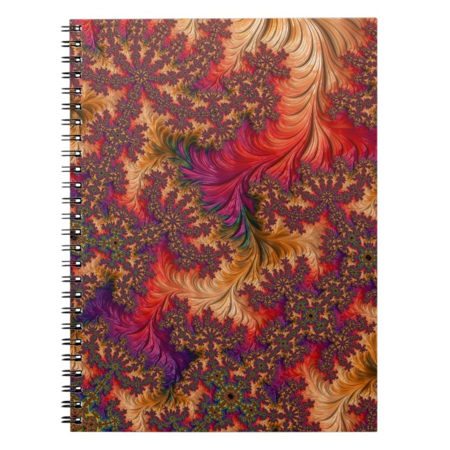 Carnet Tripant Branches Abstraites Dazzlantes Fractales (Devant)
